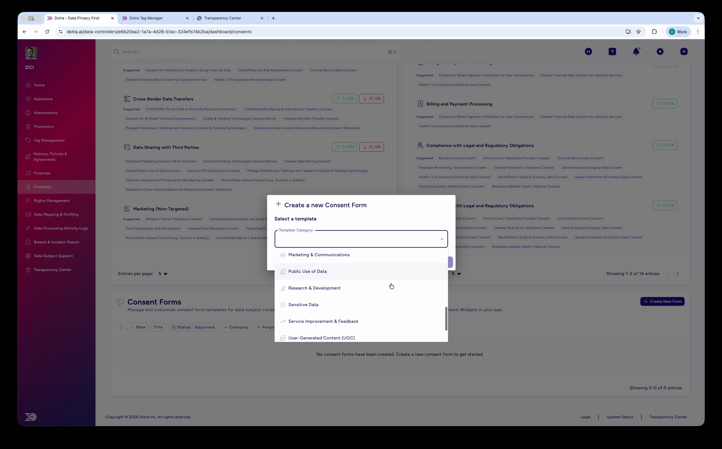 Consent Configuration & Settings
