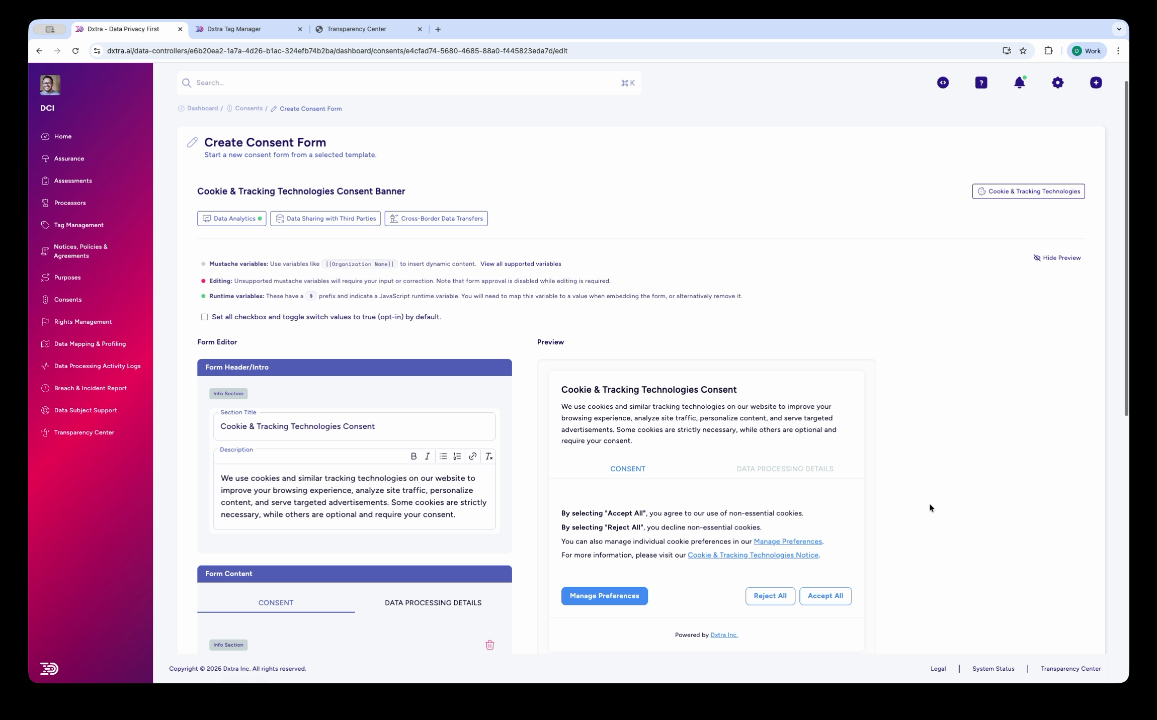 Consent Records & Review